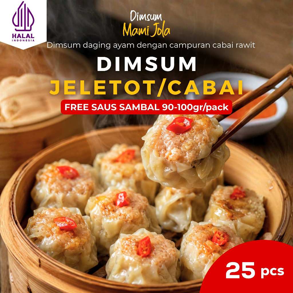 @Palmerah Dimsum Jeletot isi 25 Pcs (Frozen) FREE SAOS SAMBAL