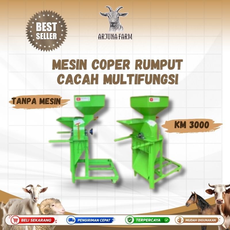 Mesin Pencacah Chopper Tipe KM3000 Rumput Jagung Pakan Domba Sapi (TANPA MESIN)