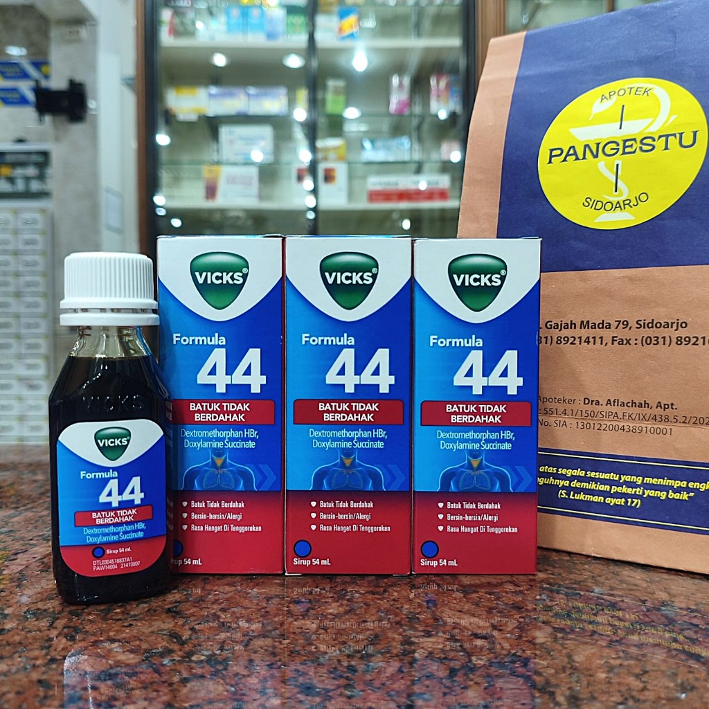 Vicks Formula 44 Sirup 1 Botol 54 ml / Batuk Pilek Alergi / Viks Syrup Vics Cair