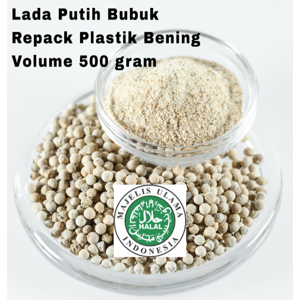 LADA PUTIH BUBUK 500 gram MERICA BUBUK HALAL