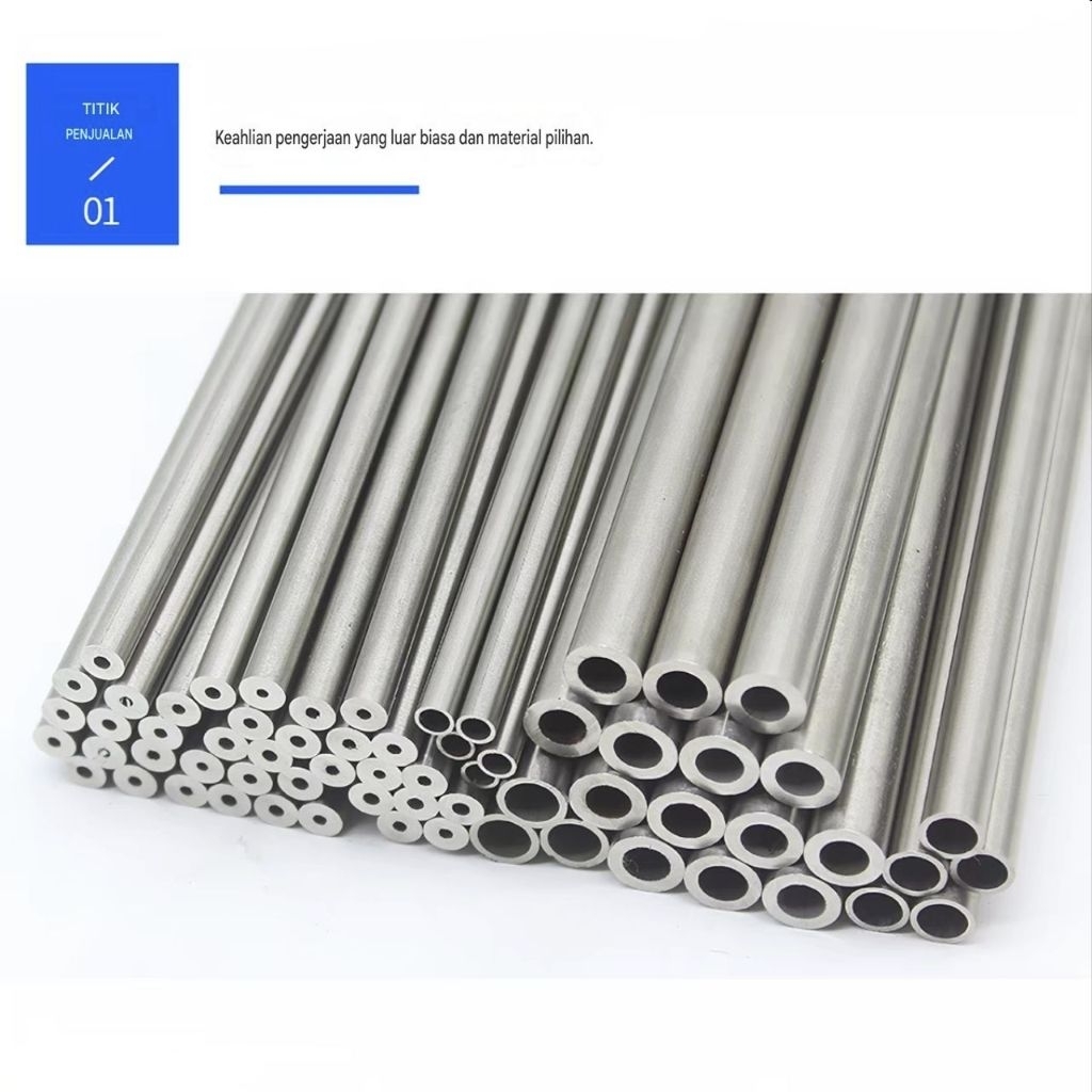 Pipa Kapiler Stainless / Pipa Tubing OD 1mm 2mm 4mm 5mm 6mm  L 250 MM