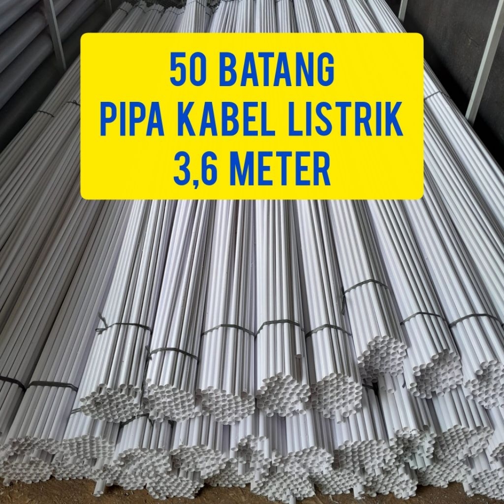 Pipa Paralon Kabel Listrik Panjang 3.6 meter kualitas biasa