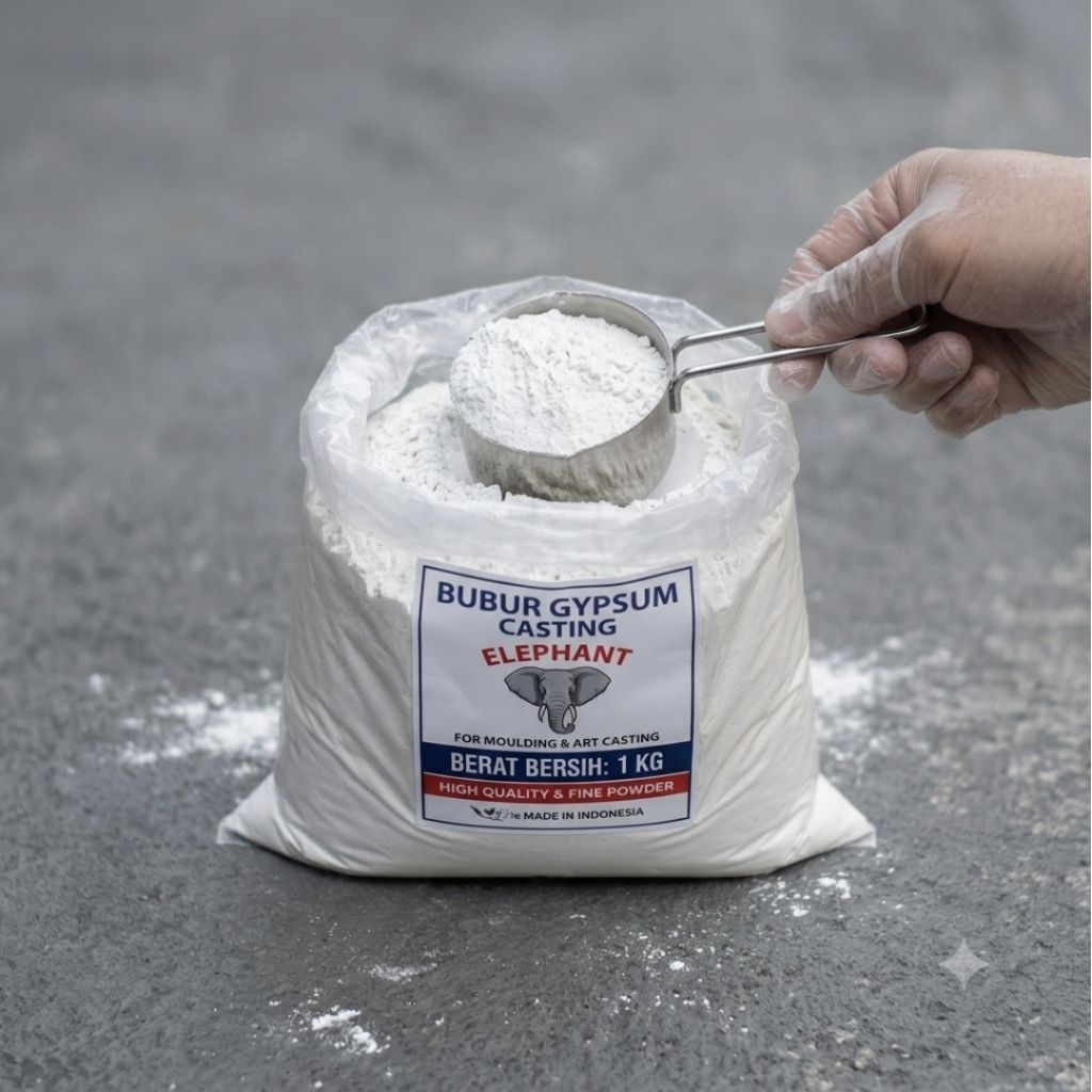 Bubuk gypsum casting elephant 1kg