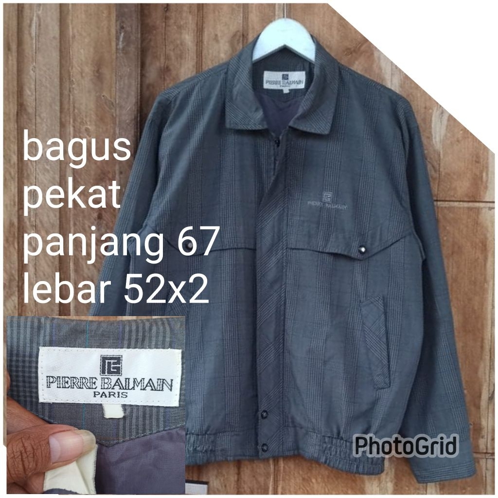 jaket work kerja casual Harrington vintage piere balmain paris