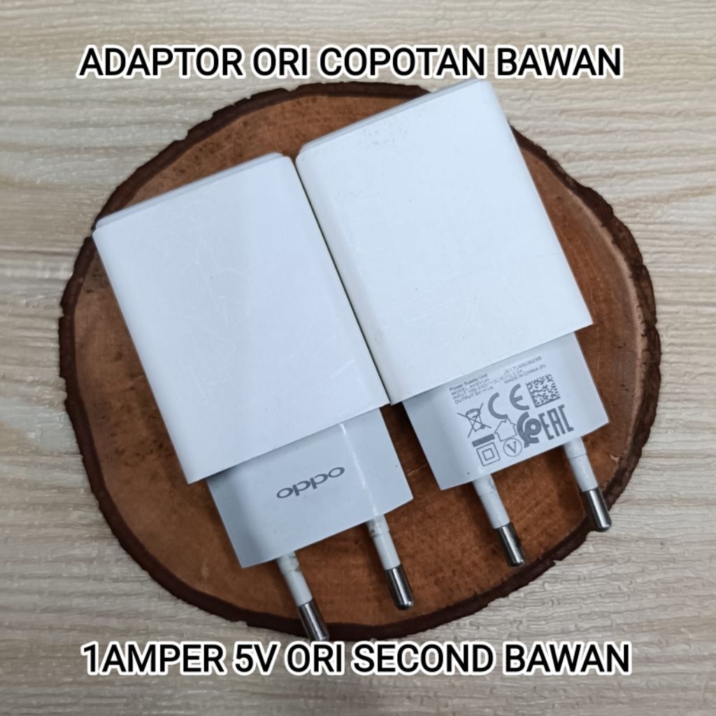Adaptor Batok Charger Opo 1Amper 5V ORI Copotan Bawan Hp Second Nurmal Jamin 100%