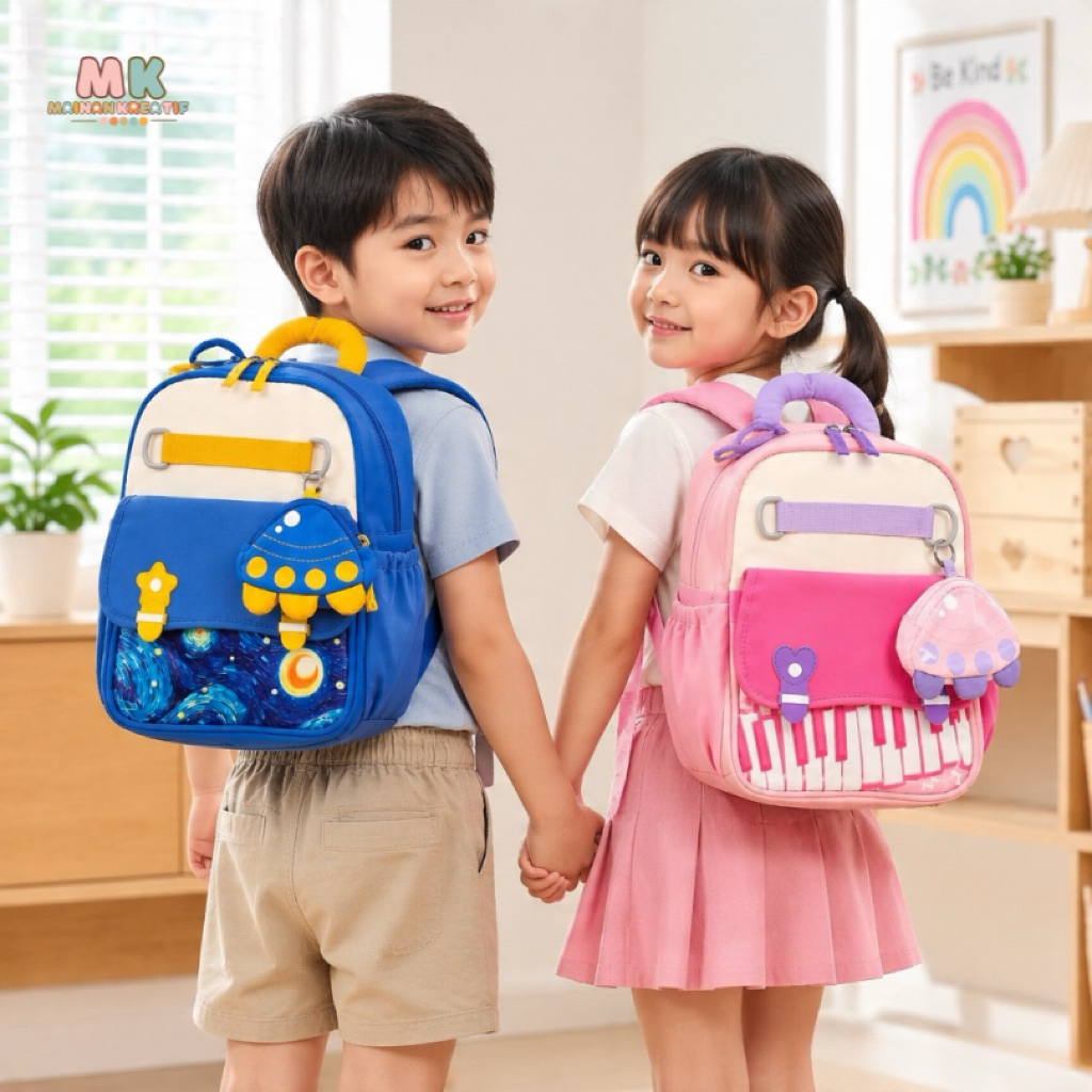 Tas Sekolah Backpack Mini Lucu Fashion Korean Style Tas Perempuan kekinian karakter lucu mk522
