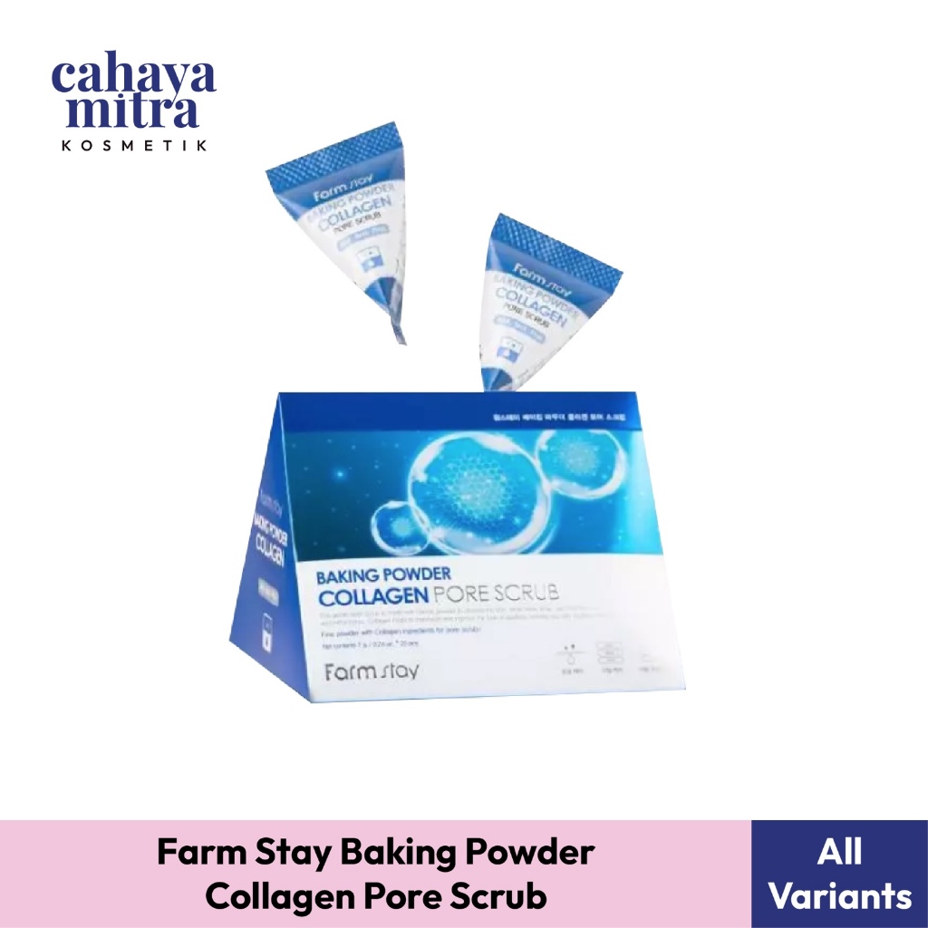 CMK ~ Farm Stay FarmStay - Baking Powder Collagen Pore Scrub 7g*25 - Ada Ecer ada Per Box - Mengandu