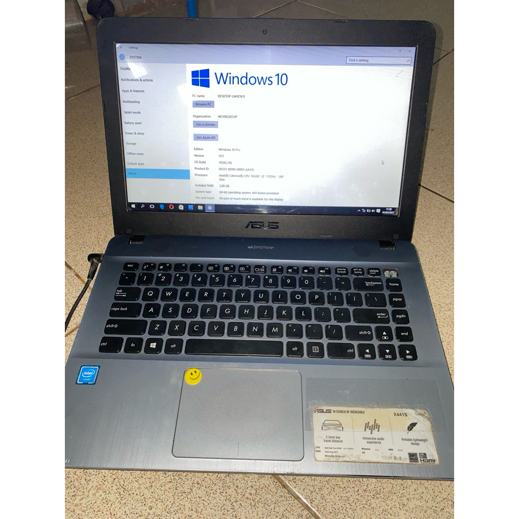 ASUS X441SA Intel Celeron N3060 RAM 2GB | Second Bekas