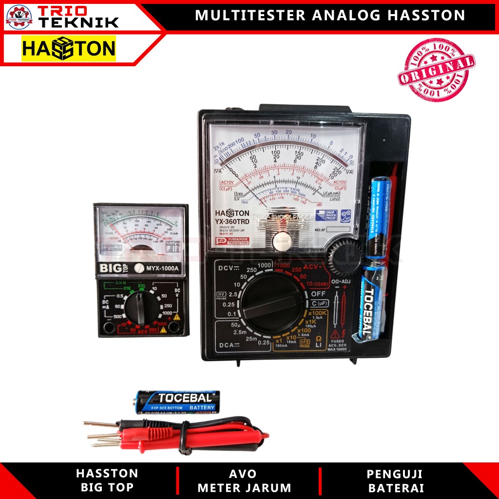 AVO Meter Analog HASSTON Multitester Jarum Tester Listrik