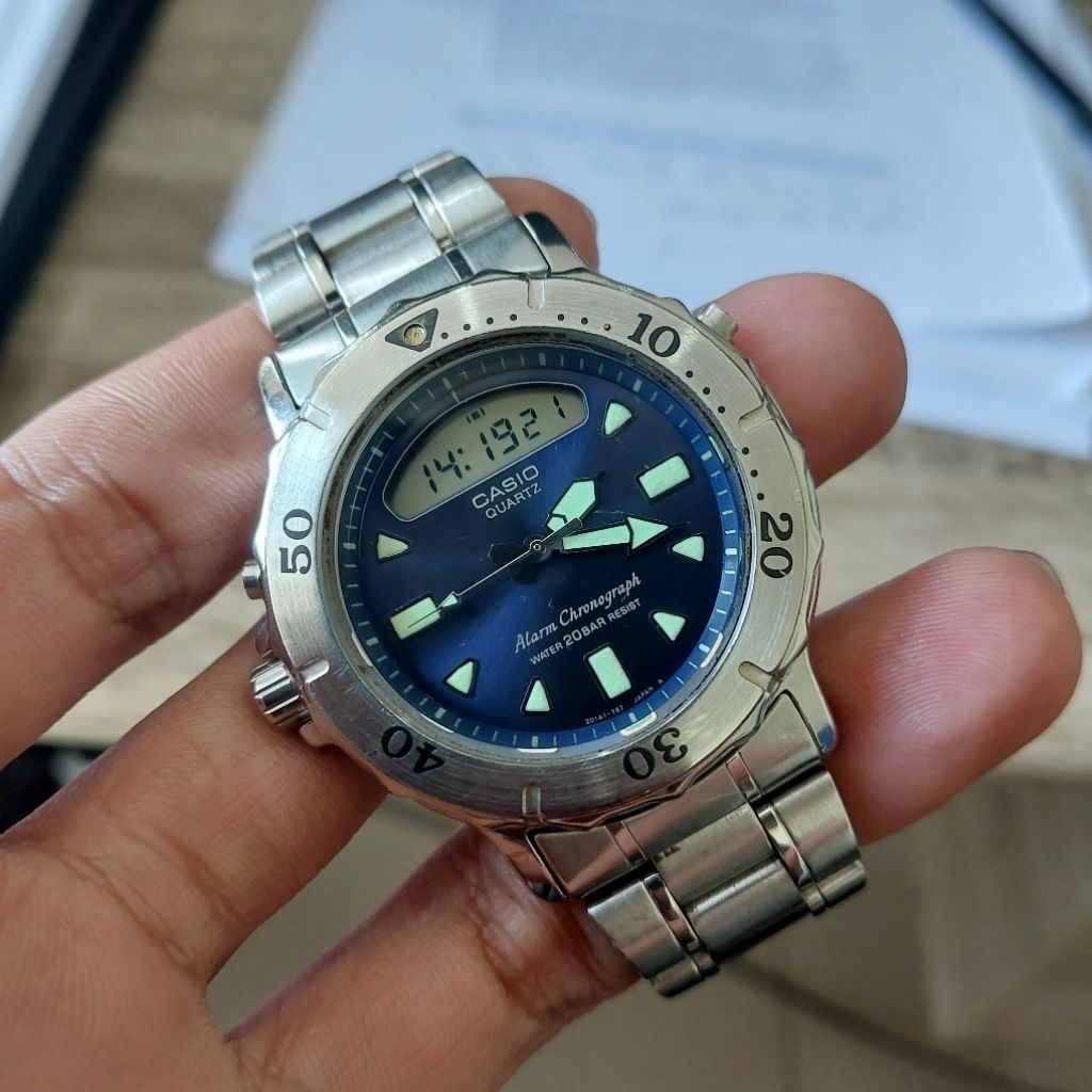 Casio AD-713 Ana-digi Lefty Diver