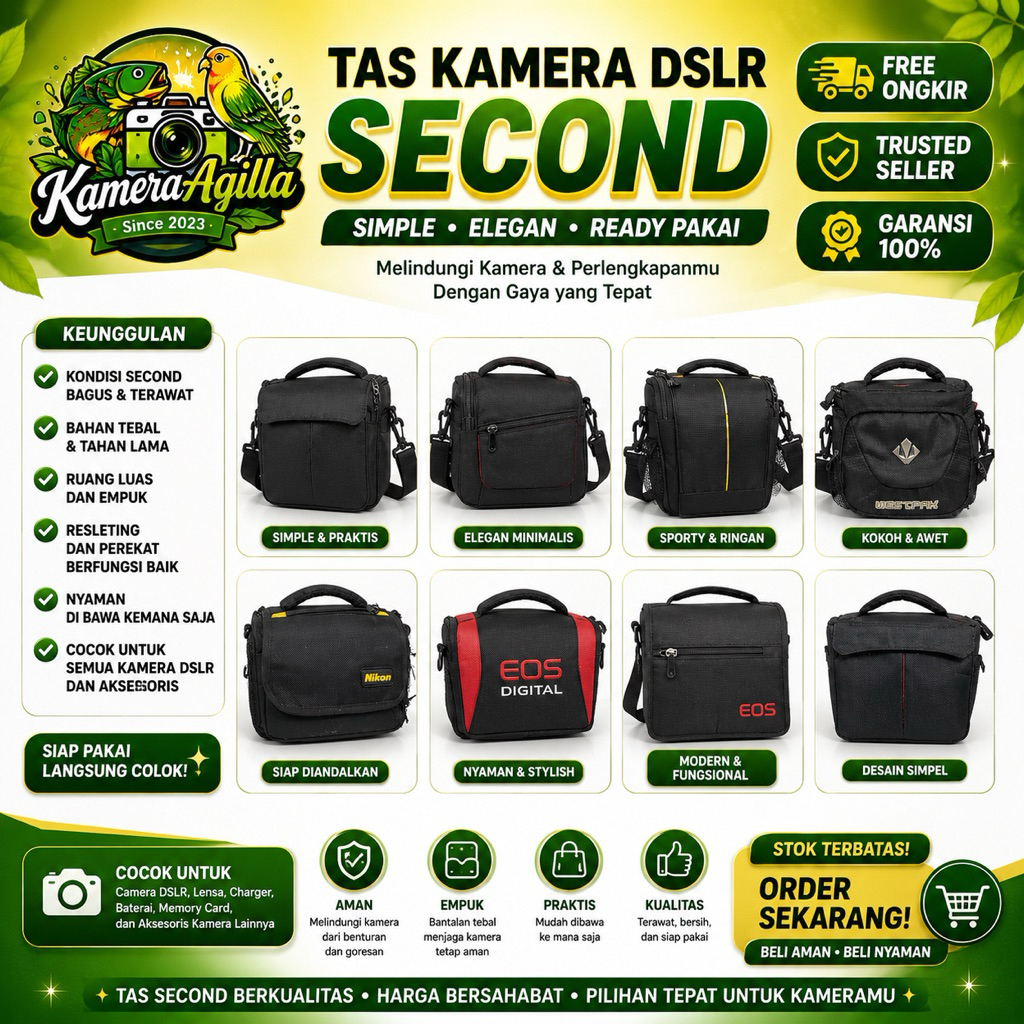 Tas Kamera Digital Pocket DSLR Mirrorless Second