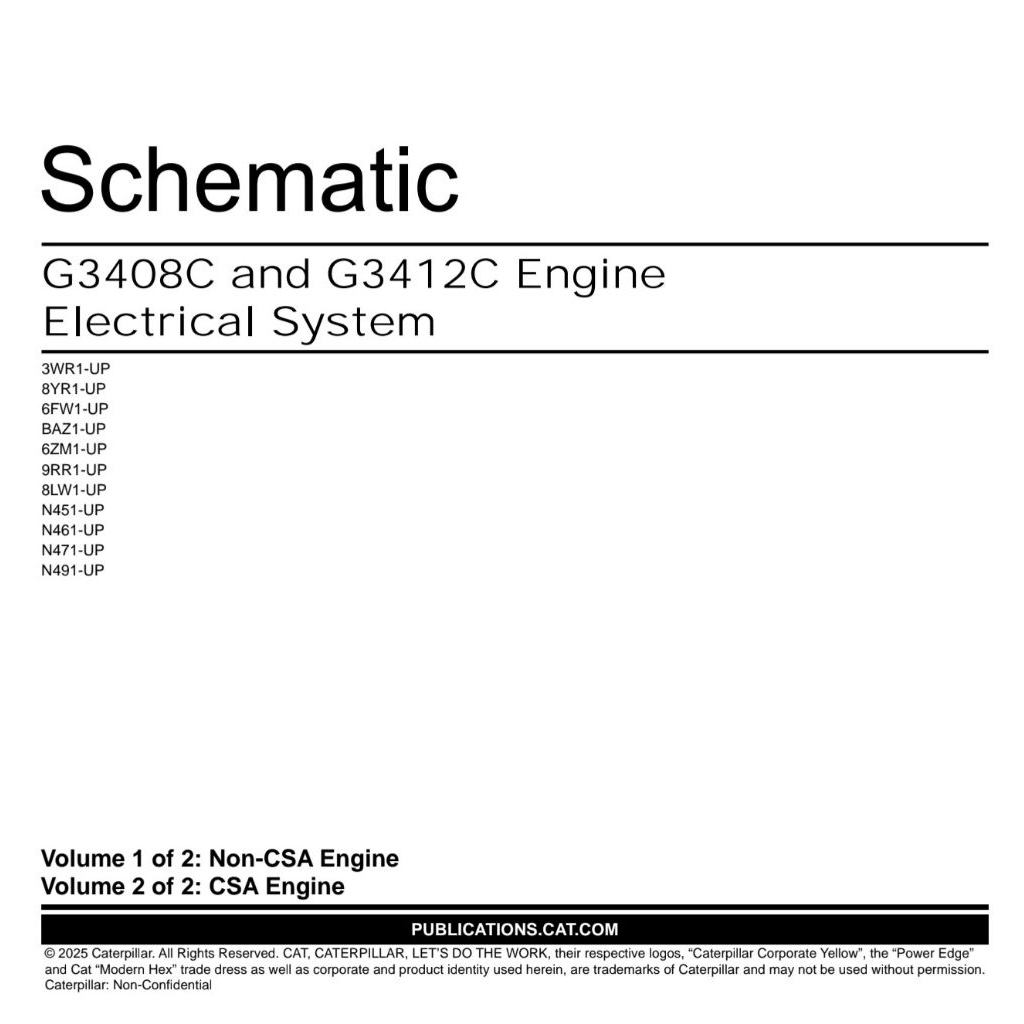 Skematik electrical enginen 3412C