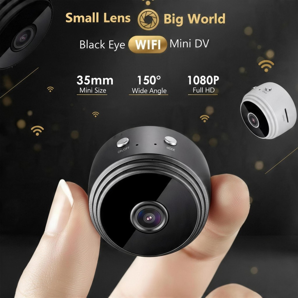 Kamera Pengintai Back Clip WiFi Mini Spy Pen Full HD 1080P Hidden Camera Saku Pocket Pulen Pena Peng