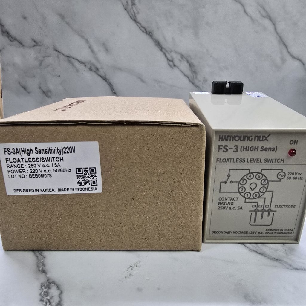 HANYOUNG WLC FS-3A +SOCKET  FLOATLESS LEVEL SWITCH 220VAC