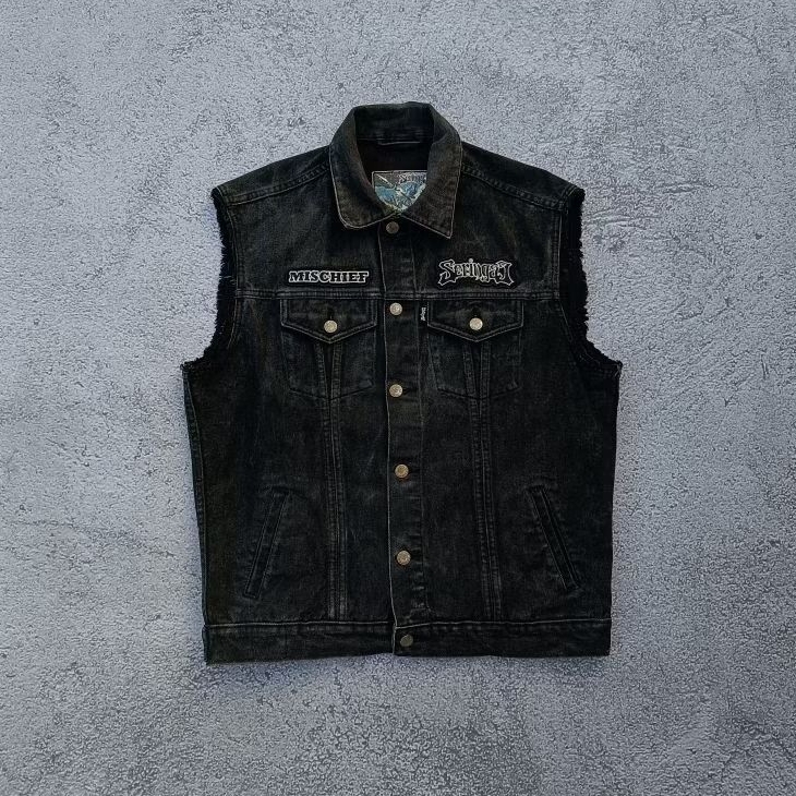 Vest denim seringai x mischief "ADRENALIN MERUSUH"