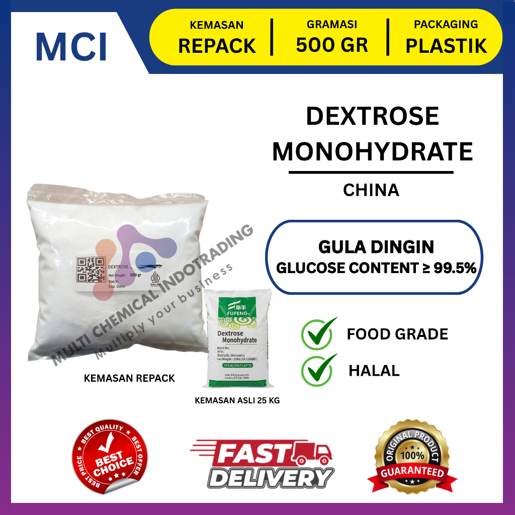 DEXTROSE MONOHYDRATE FUFENG 500 GR / GULA DINGIN DEXTROSE