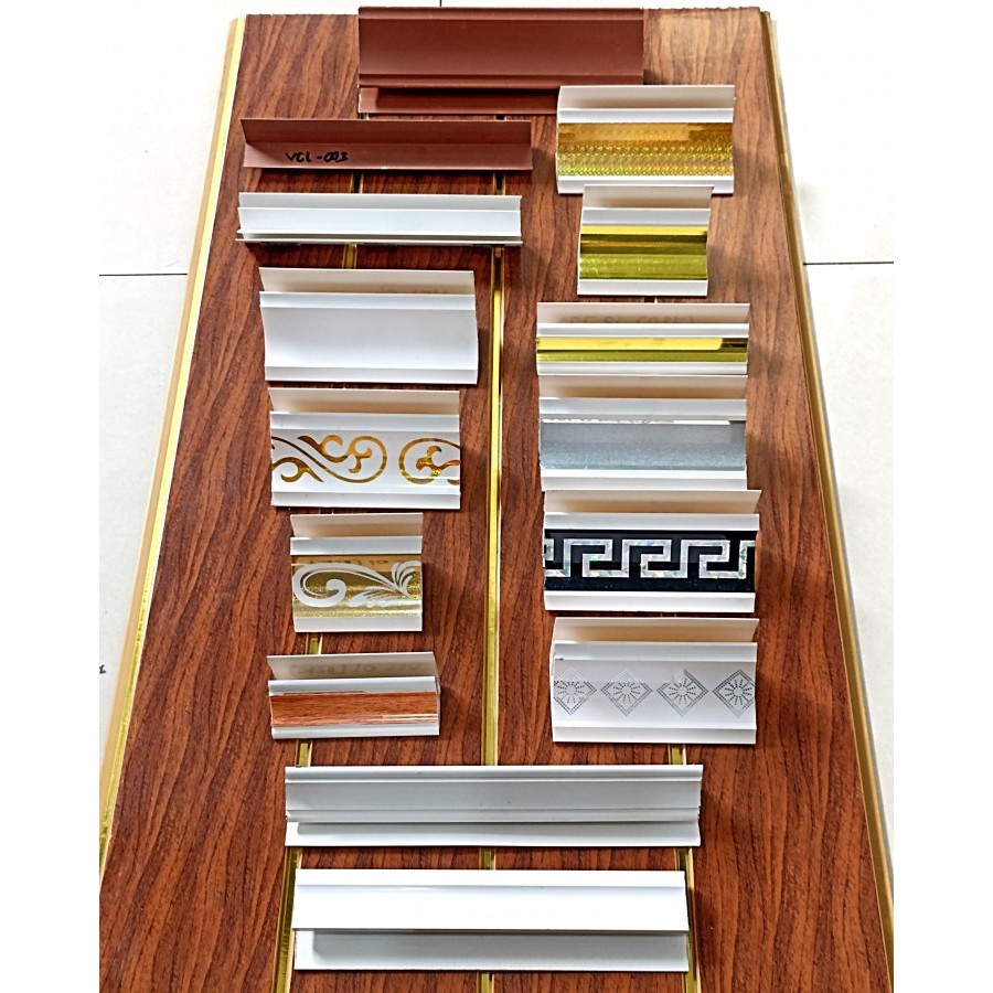 List Plafon PVC 4 Meter Semua List dan Berbagai Motif, List Plafon Premium Motif Anti Rayap dan Anti