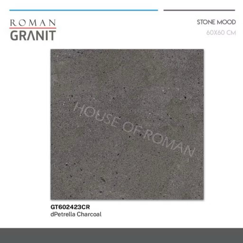 Granit / Keramik Lantai 60x60 Roman | Keramik Kasar Anti - Slip Garasi & Carport Abu