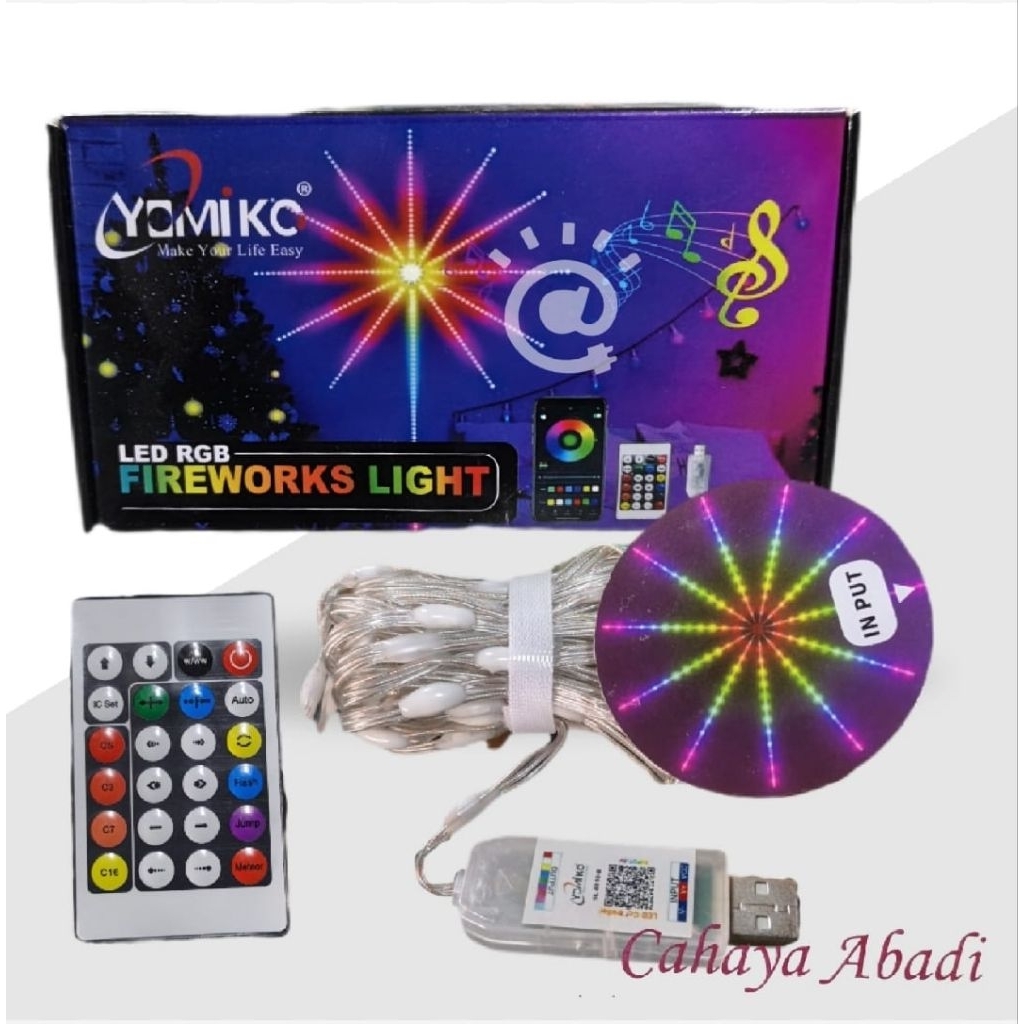 YOMIKO Lampu LED RGB Fireworks Light / Lampu Kembang Api YOMIKO