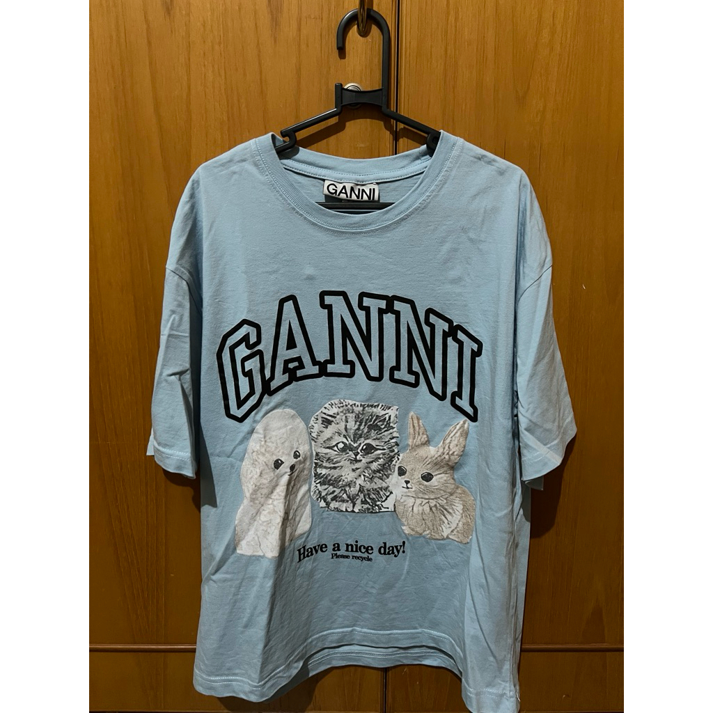 [PRELOVED] Ganni T-shirt premium quality Kaos wanita Allsize