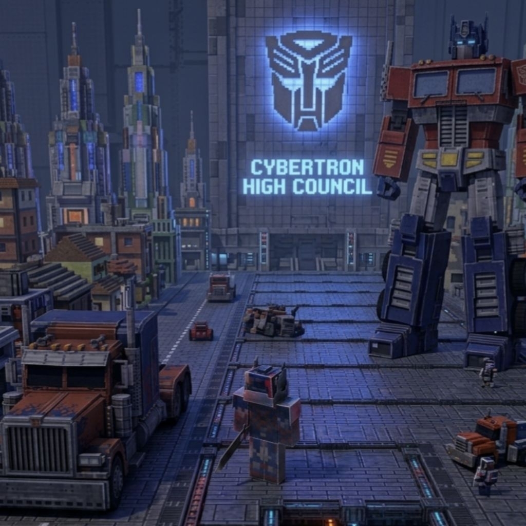 Mainan Minecraft Transformers Optimus Prime