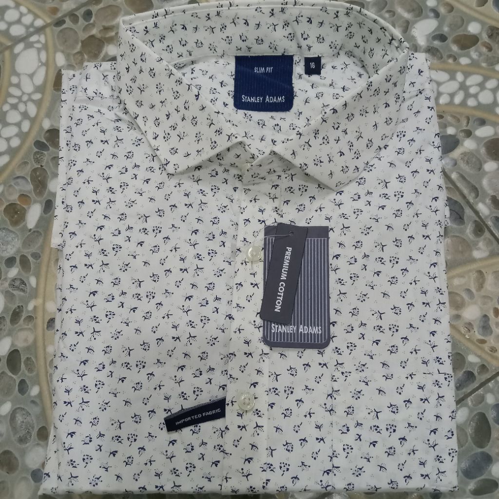 Kemeja Stanley Adams Slimfit Lengan Pendek