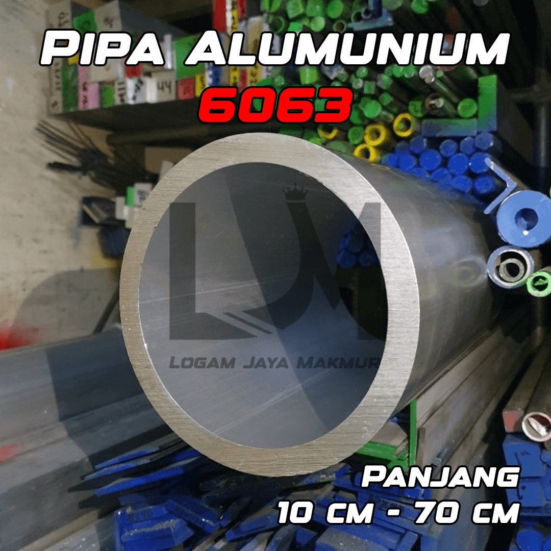 Pipa Alumunium / Aluminium 6063 OD 152.4 mm x ID 127 mm Tebal 12.7 mm Harga panjang per 10 cm • 15 c