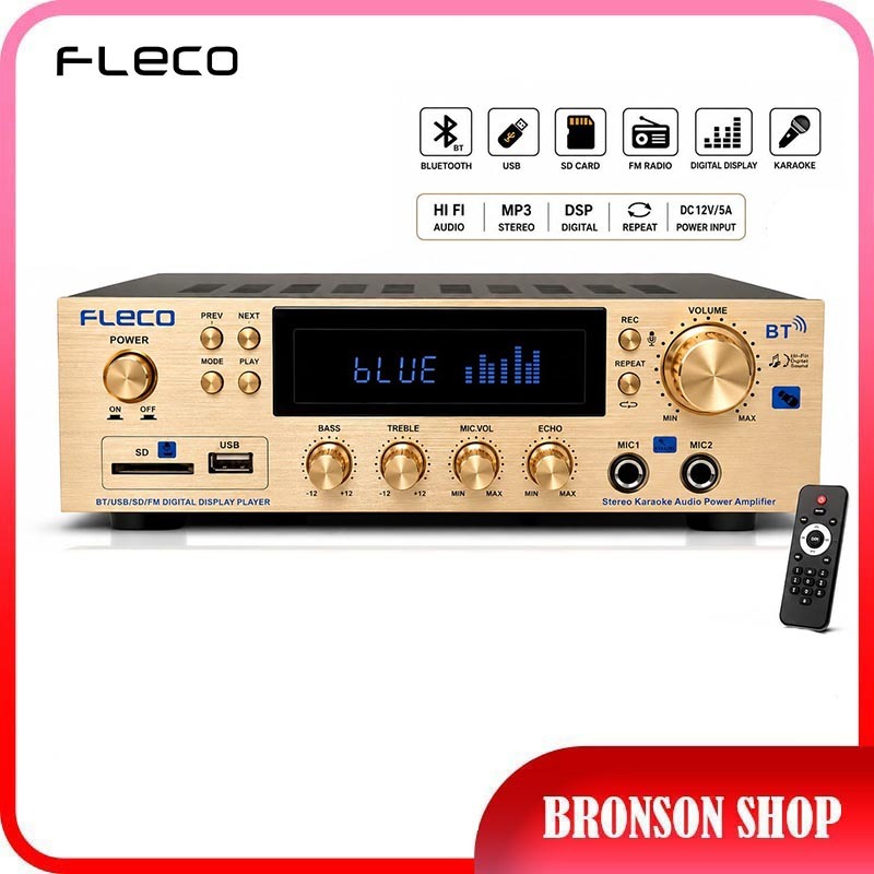 Power Amplifier FLECO BT-1388C | Amplifier Bluetooth Mini Audio - Amplifer Karaoke