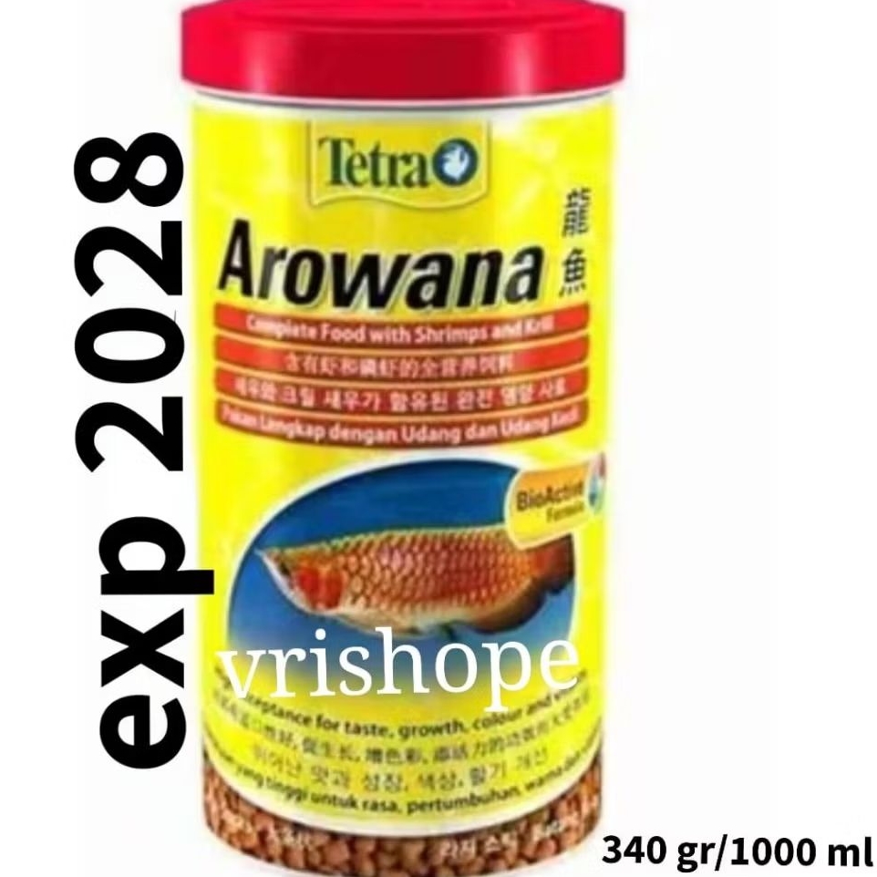 Tetra Arowana 340 Gram Pelet Ikan Arowana Pakan Arowana Pelet Arowana Arwana