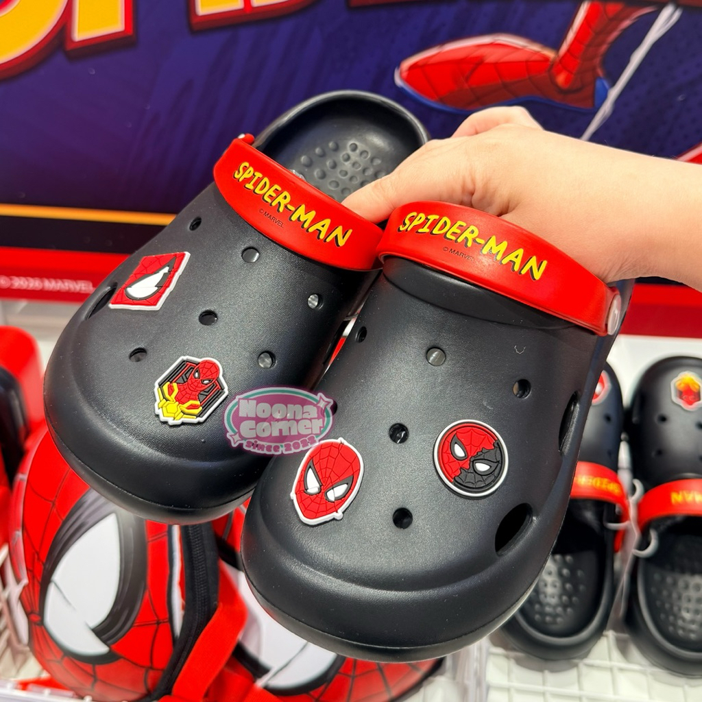 Miniso x Marvel ‼️ Sandal Clogs / Sandal Slip On Hoow Anak Spiderman Marvel Collection (19cm/ 20cm /