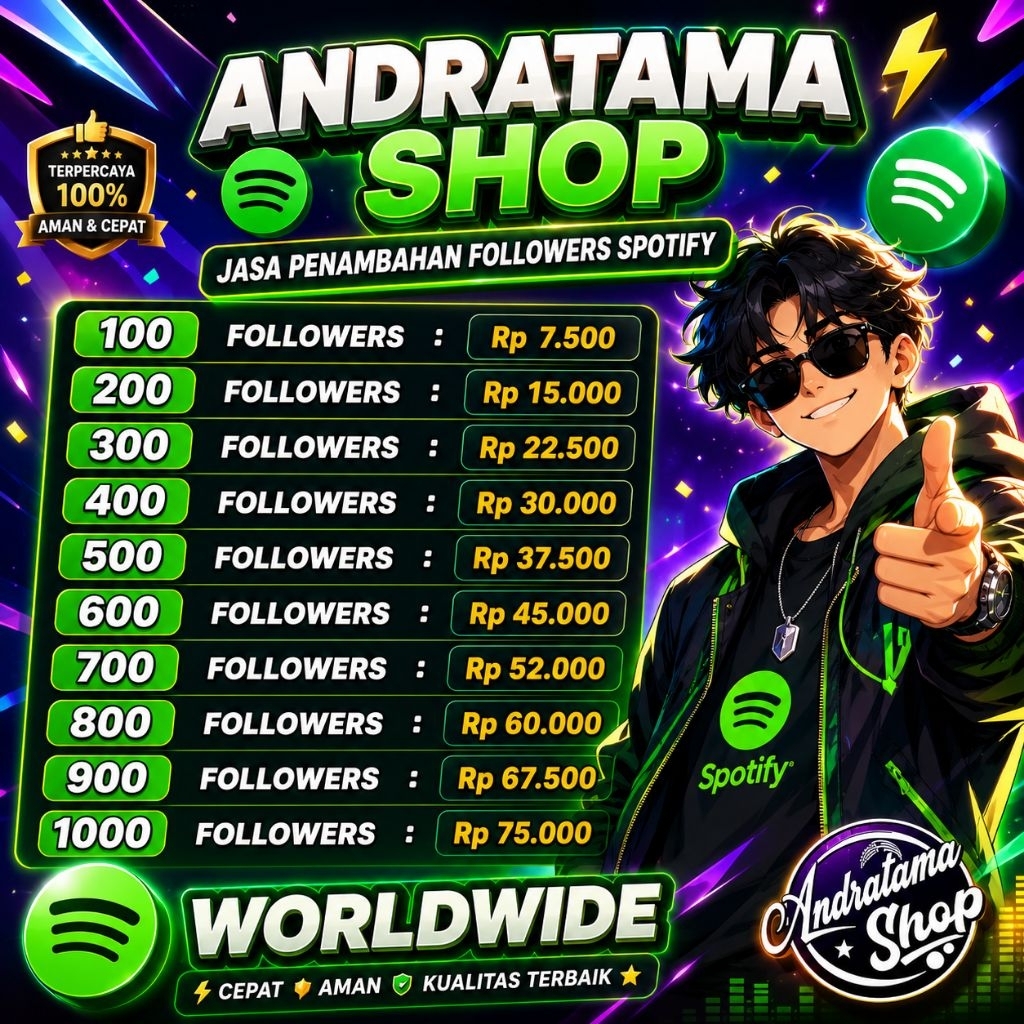 100 FOLLOWERS SPOTIFY | JASA TAMBAH FOLLOWERS SPOTIFY
