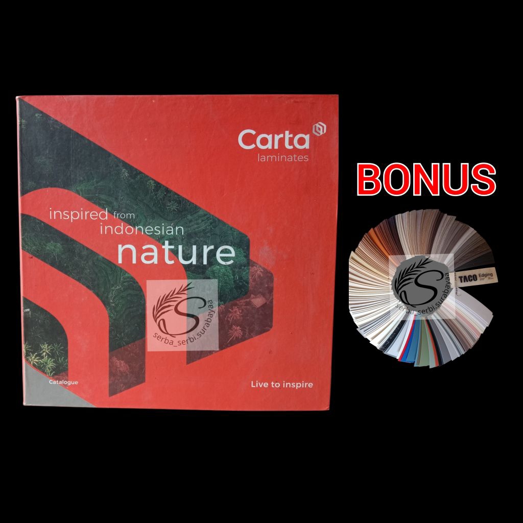 SSS - CATALOG HPL CARTA LAMINATES BONUS SAMPLE EDGING RENCENG / KATALOG CARTA 2023