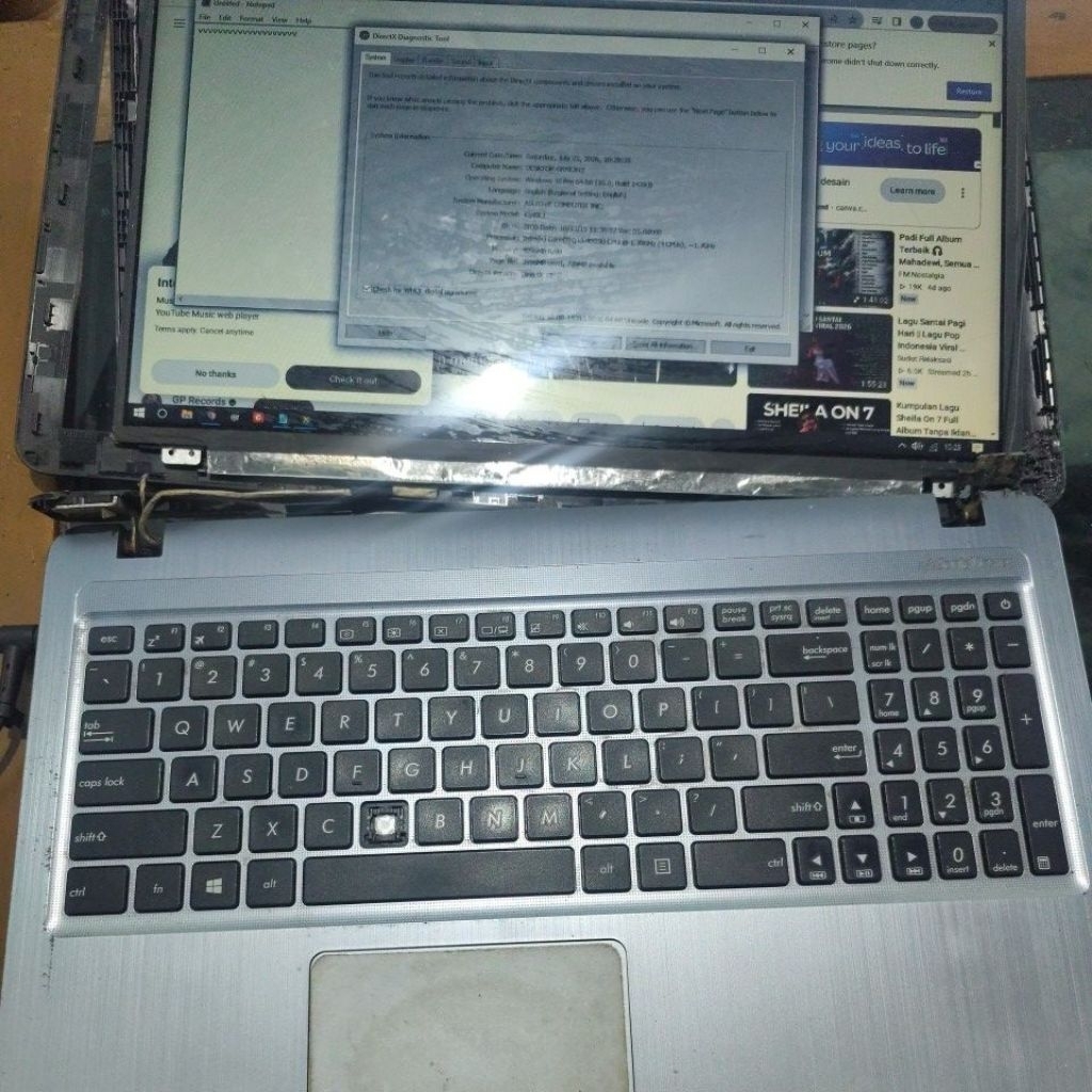 asus x540L core i3 4005u Nvidia 920m