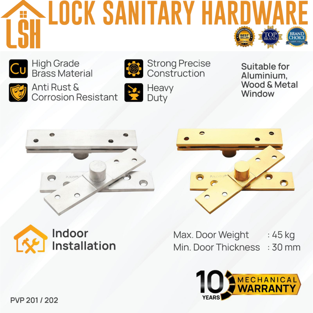 PALOMA PVP 201 PVP 202 Engsel Jendela Hinge Pivot Putar Hinges Window Brass Kuningan Ball Bearing Po