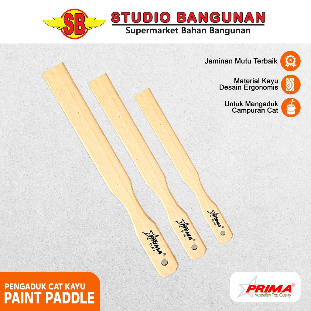 PRIMA Paint Paddle / Tongkat Pengaduk Cat Material Kayu Berkualitas