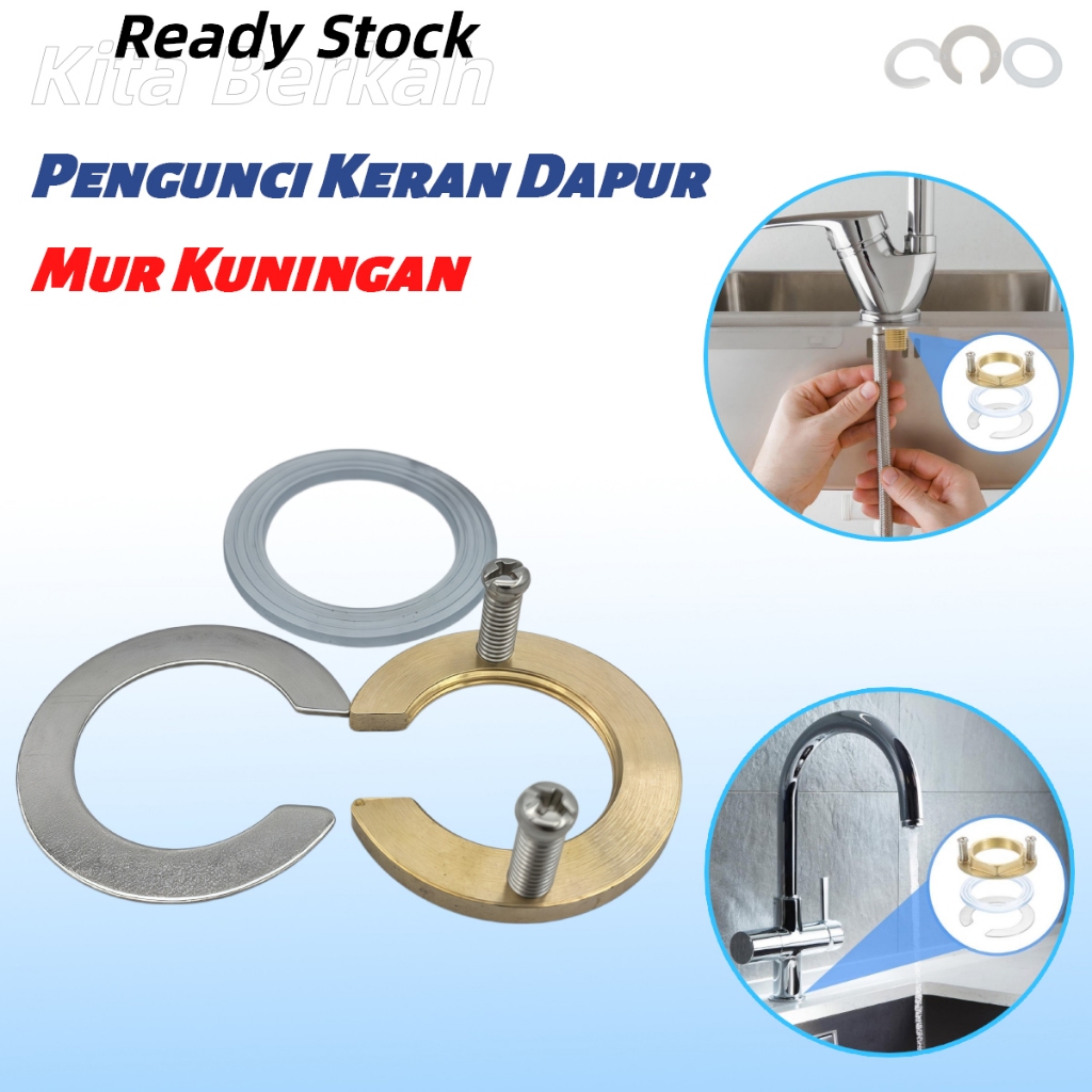 Drat Kran Angsa Wastafel Kuningan Ring Tembaga Pelindung Mur Permanen Baut Penyangga Pengunci Menceg