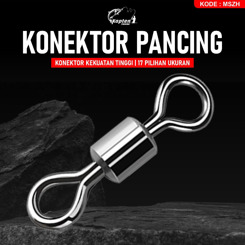 Kaptenfishing Konektor MSZH Pancing Linker Barel Bearing Pancing Dengan Ring Solid Fishing Gear