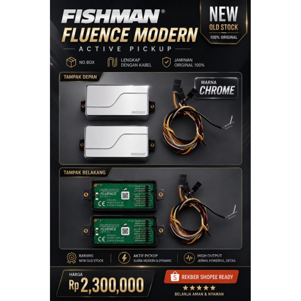 FISHMAN FLUENCE MODERN ACTIVE SET CHROME