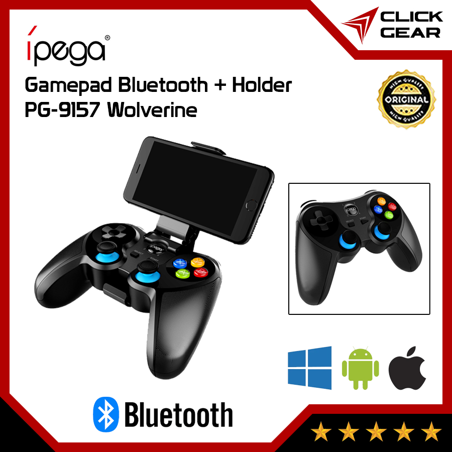 IPEGA PG-9157 Wolverine - Gamepad Wireless Bluetooth + Phone Holder Joystick Joy Stick Stik Controll