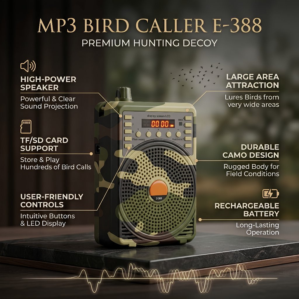 Bird Caller Speaker Impor MP3 E-388
