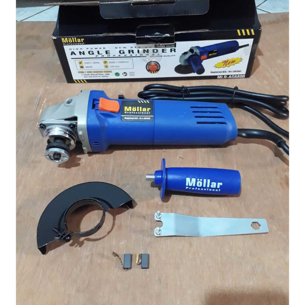 MOLLAR AG 6800 Mesin Gerinda tangan 4"  ADJUSTABLE SPEED Mollar AG6800 Gurinda Polisher 850watt HEAV