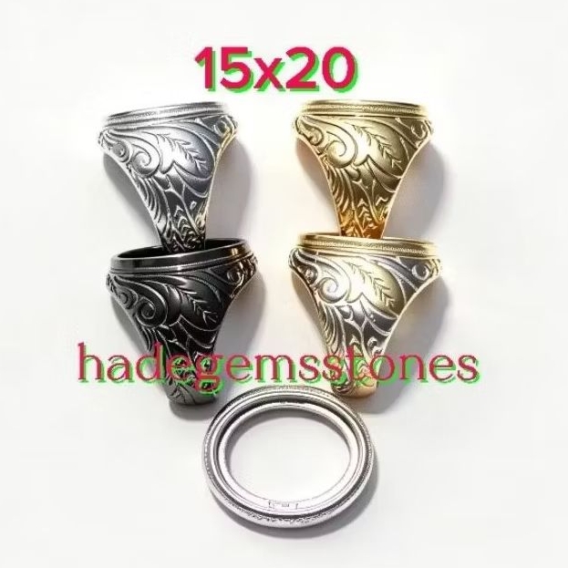 RING EMBAN TITANIUM SUPER KUALITAS DIM 15X20