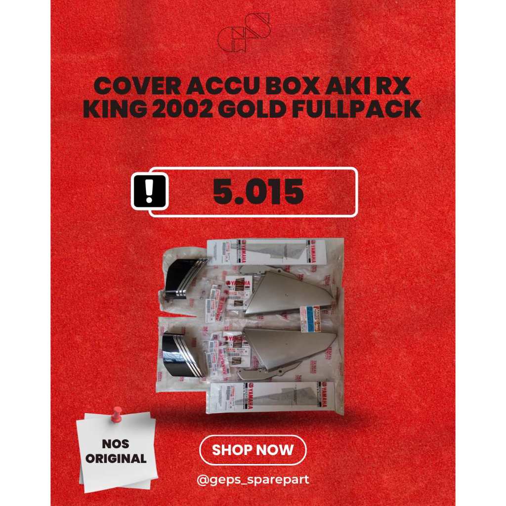 Cover Accu Box Aki RX KING 2002 Gold Original NOS FullPack