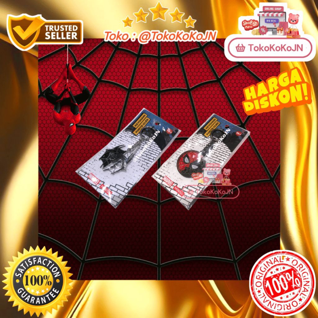 Keychain Spiderman Marvel Collection Keychain Design Marvel Spiderman Original Miniso
