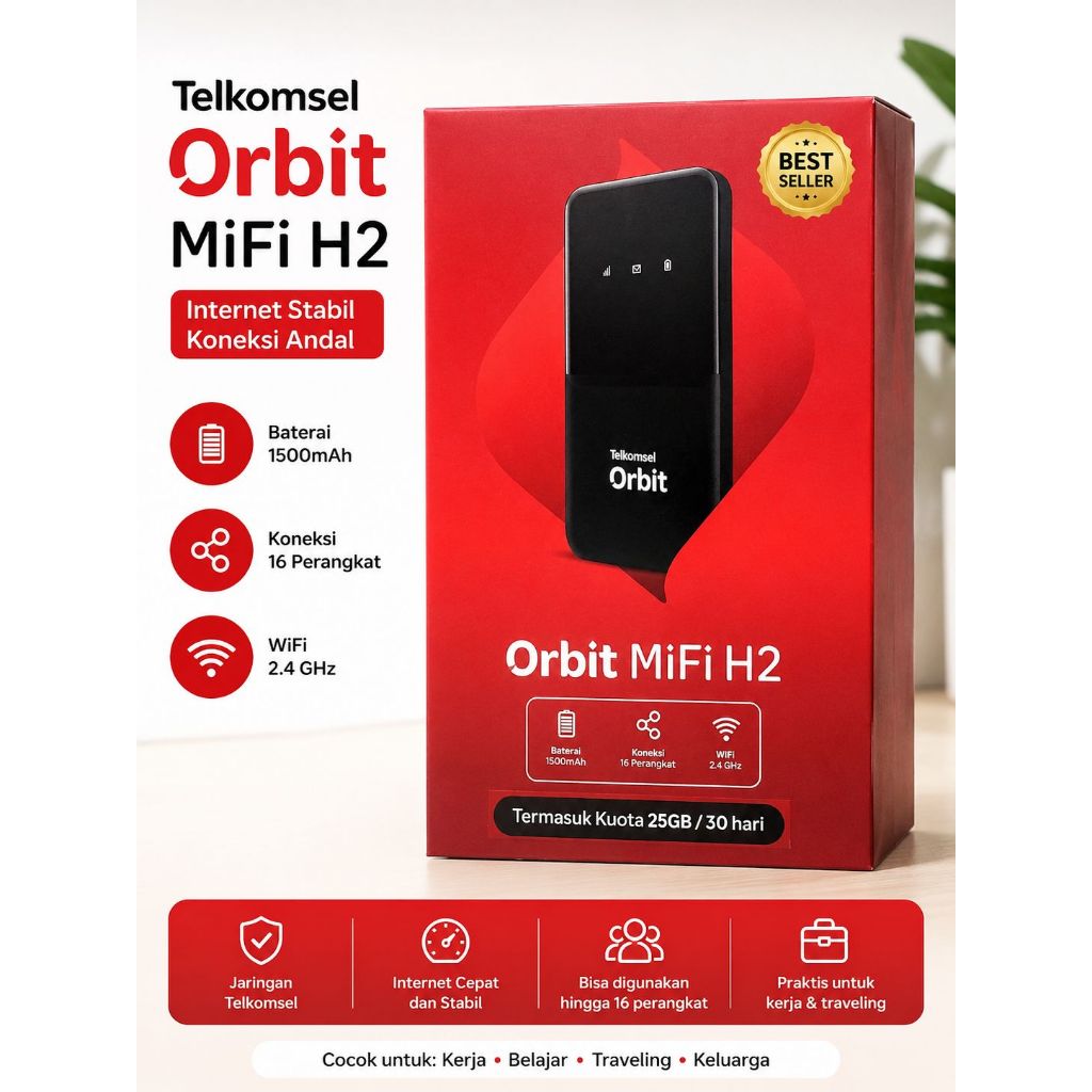 Telkomsel Orbit MiFi N1 N2 N3 H2 HKM M23 Pro Modem WiFi 4G Unlock All Operator