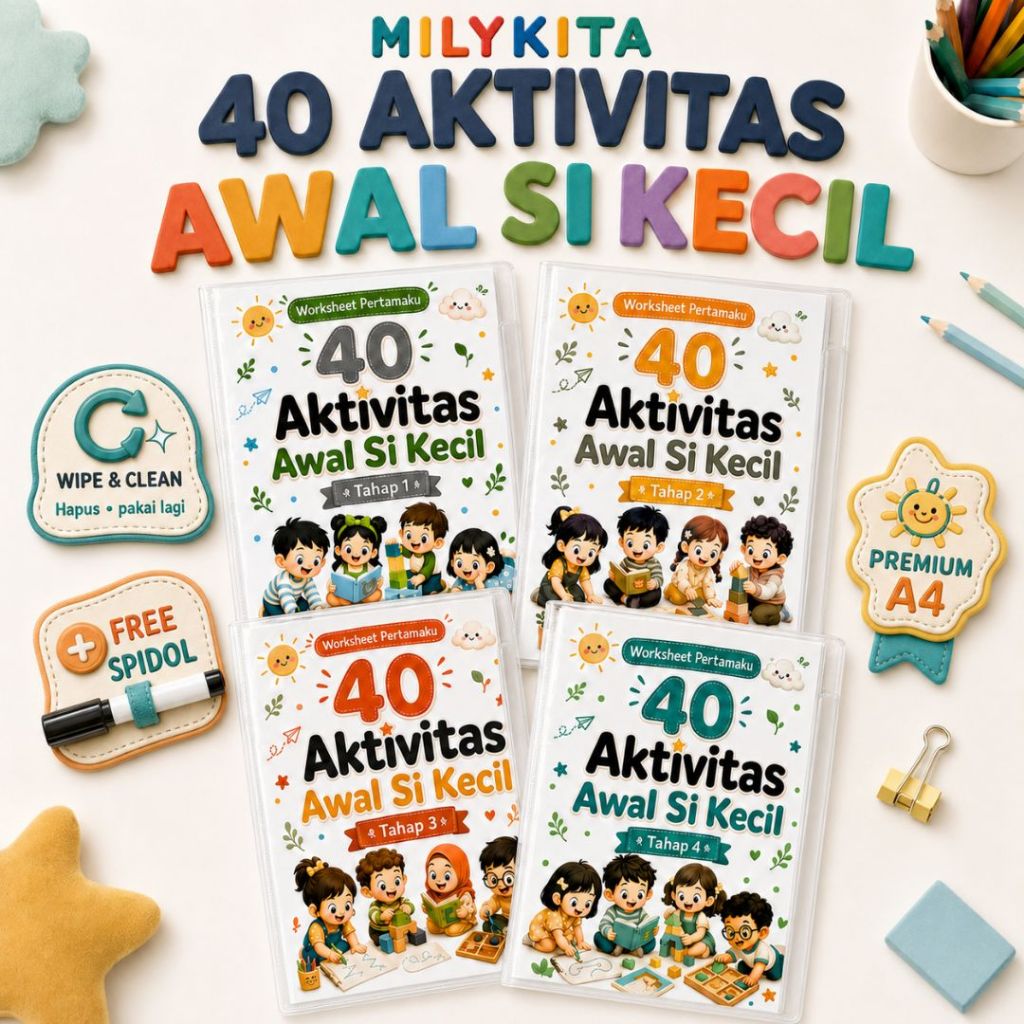 Activity Worksheet Anak 2 3 4 Tahun A4 Buku Belajar Map Wipe and Clean Aktivitas Si Kecil Wipe Clean