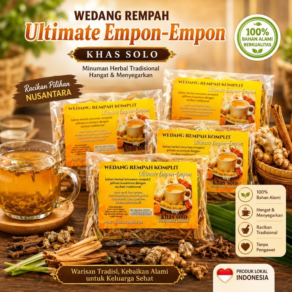 WEDANG EMPON2 ULTIMATE KHAS SOLO BAHAN MINUMAN HERBAL REMPAH KOMPLIT JAMU TRADISIONAL