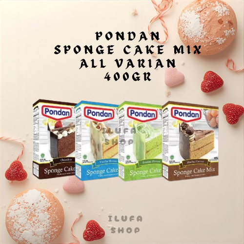 Tepung Premix Sponge Cake Pandan 200gr - Siap Pakai, Tepung Premix Sponge Cake, Tepung Premix Sponge
