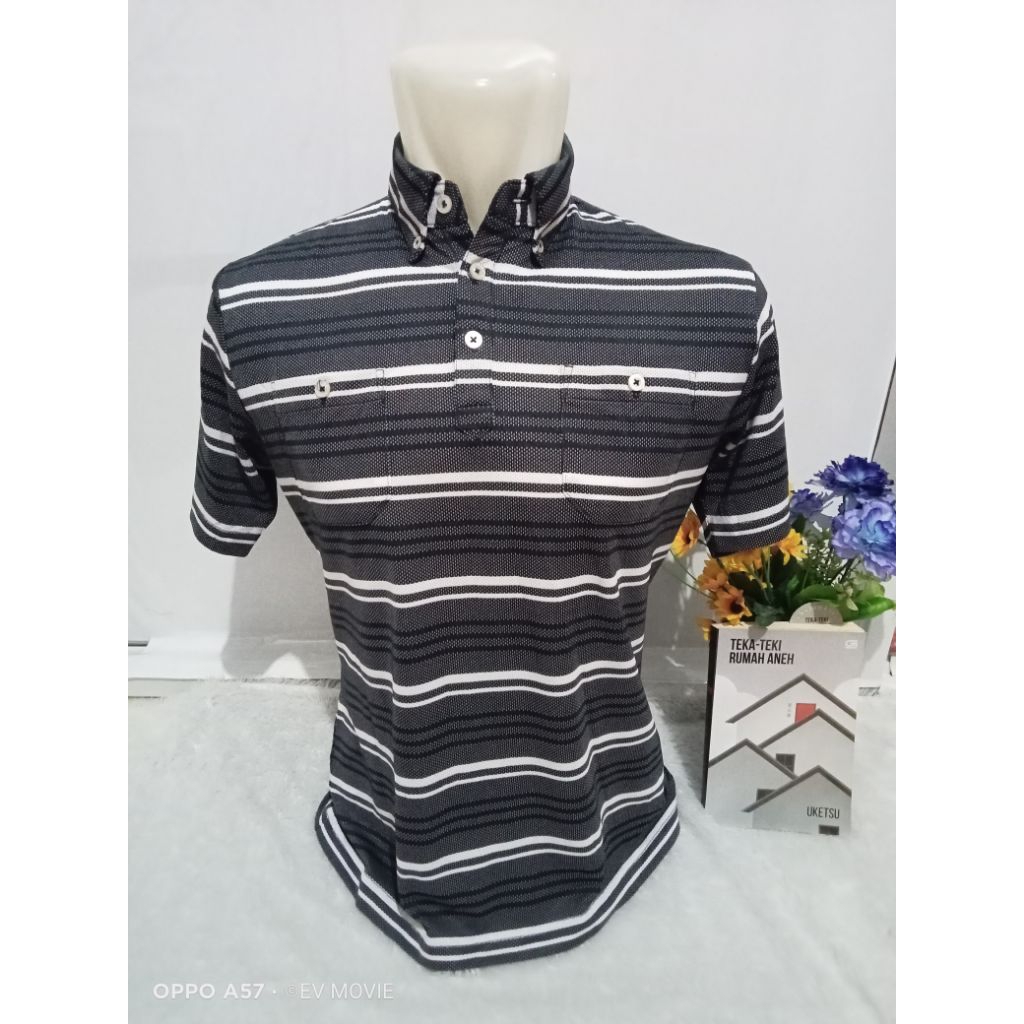 kaos kerah polo sport adi double pocket