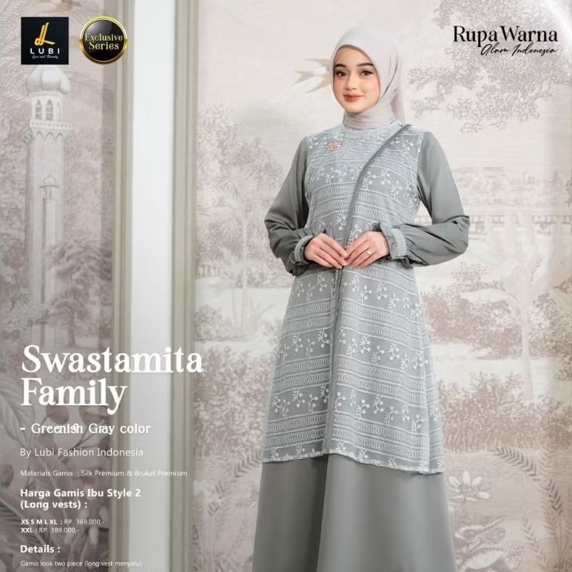Gamis Lubi Mix/ Lubi Fashion/gamis kondangan/murah/Dress wanita